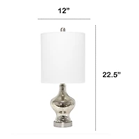 Lalia Home 22.5" Paseo Table Lamp with White Fabric Shade