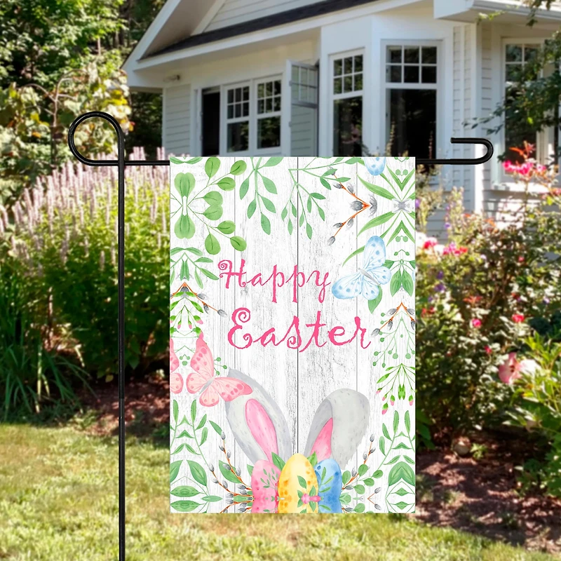 Happy Easter Bunny Ears Garden Flag 12.5" x 18"
