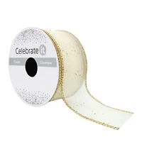 1.5" x 3yd. Sheer Wired Sparkle Ribbon by Celebrate It