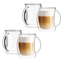 JoyJolt® Caleo Double Wall Latte Glasses, 4ct.