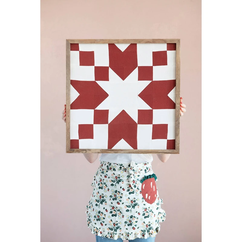 Hello Honey® Cotton Half Apron with Strawberry-Shaped Pocket