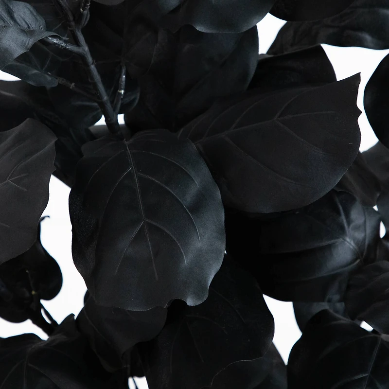 5ft. Artificial Halloween Black Fiddle Leaf Tree
