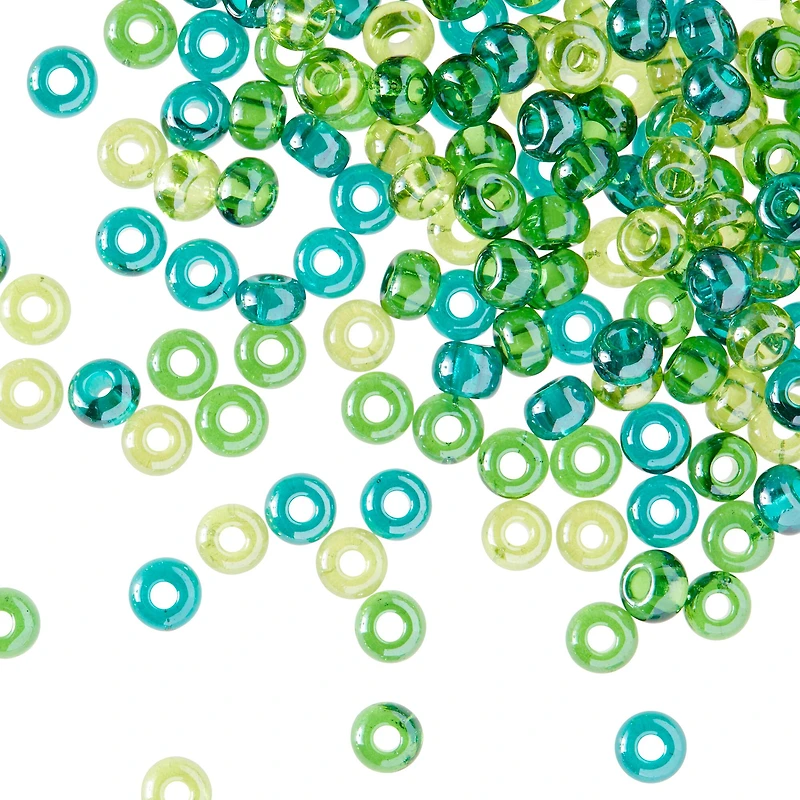 12 Pack: John Bead Neptunes Dream Czech Glass Seed Beads, 6/0