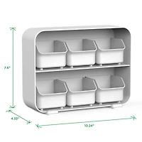 Mind Reader White 6 Drawer Tea Bag Holder