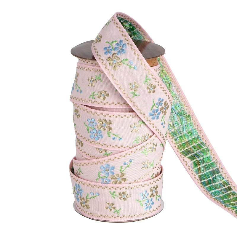 1" x 3yd. Floral Jacquard Ribbon by Ashland®