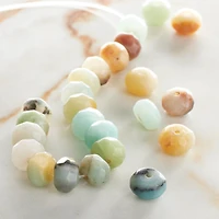 12 Pack: Amazonite Rondelle Beads, 8mm by Bead Landing™