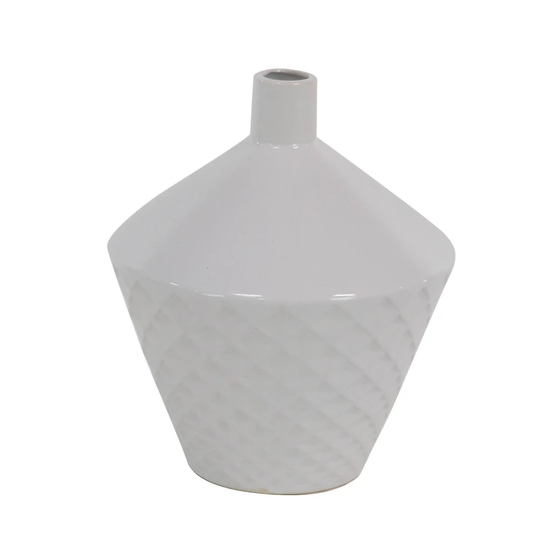 White Porcelain Modern Vase Set