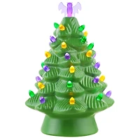 12" Green LED Illuminated Halloween Tree