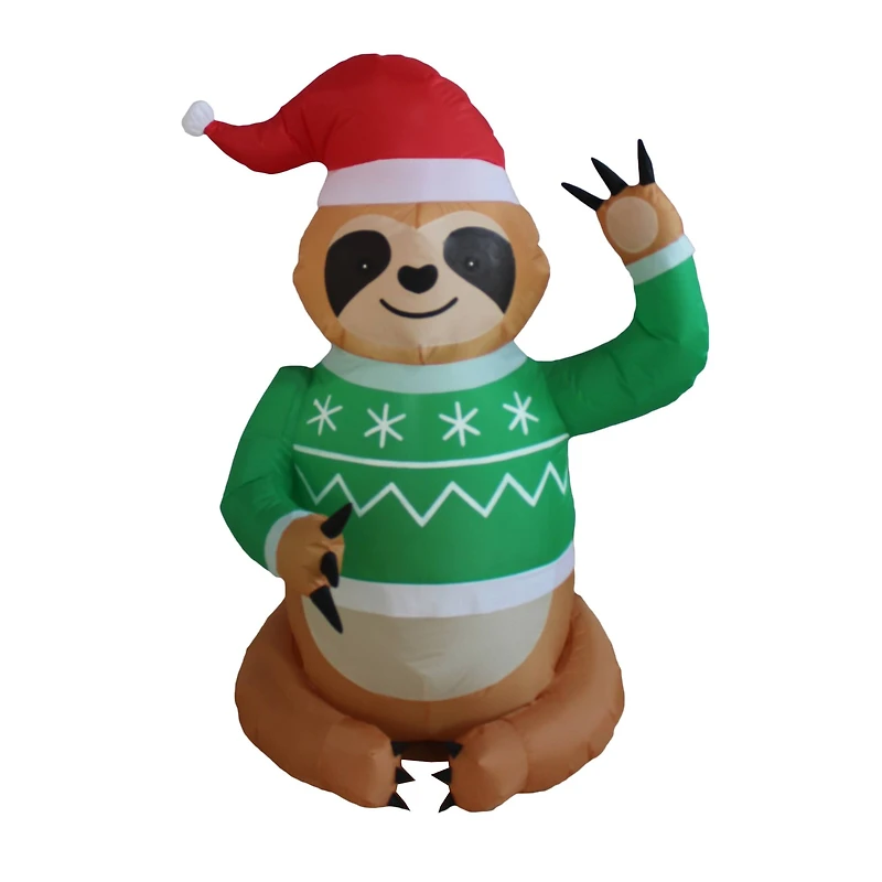 4ft. Inflatable Ugly Sweater Sloth