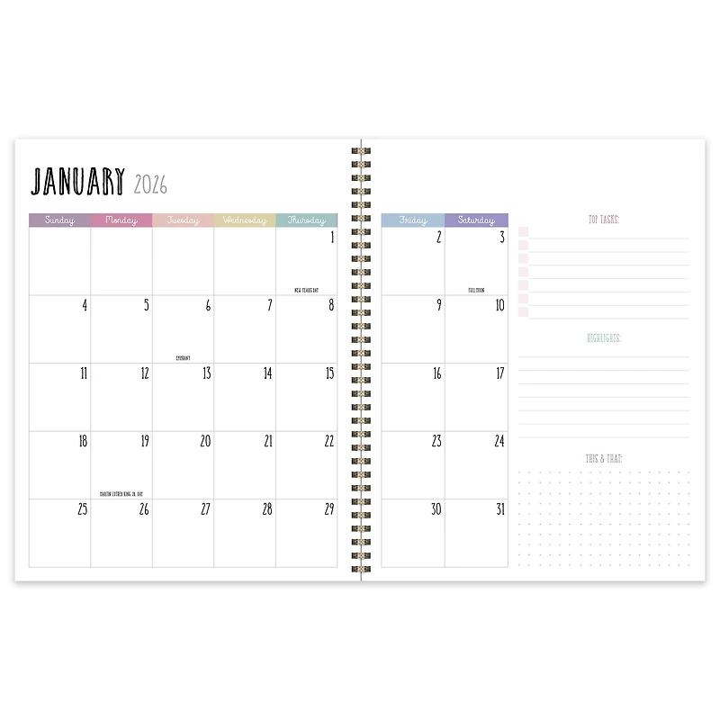 2026 Robin's Egg Large Weekly Monthly Planner