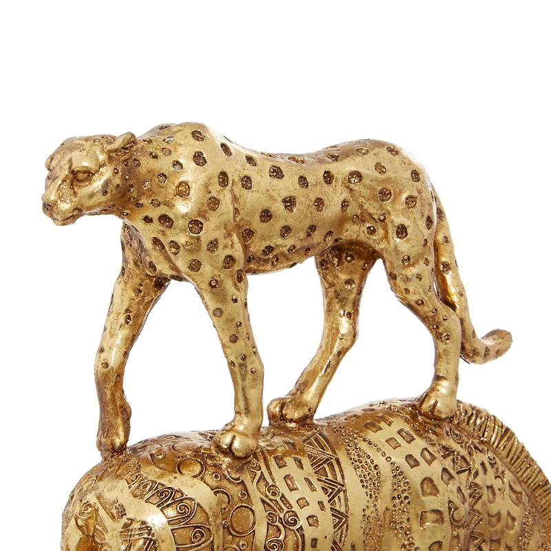 15" Gold Glam Stacked Animal Sculpture
