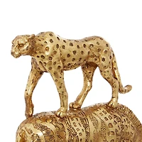 15" Gold Glam Stacked Animal Sculpture