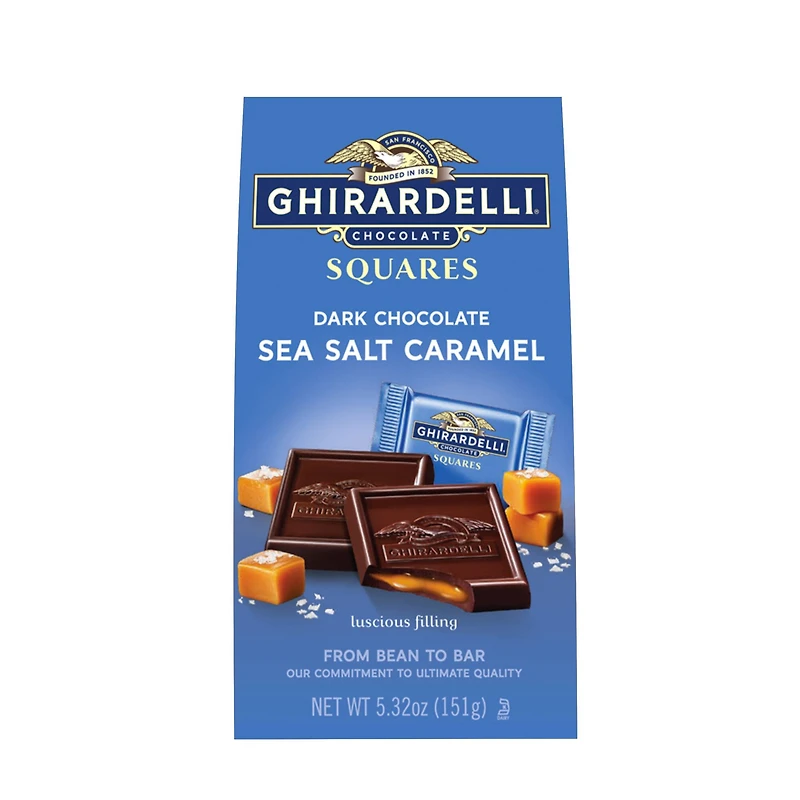 Ghirardelli® Sea Salt Caramel Filled Dark Chocolate Squares, 5.32oz.