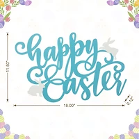 Glitzhome® 18" Easter Metal "Happy Easter" Door Hanger