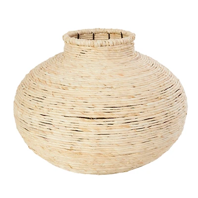 11" Beige Seagrass Wrapped Vase