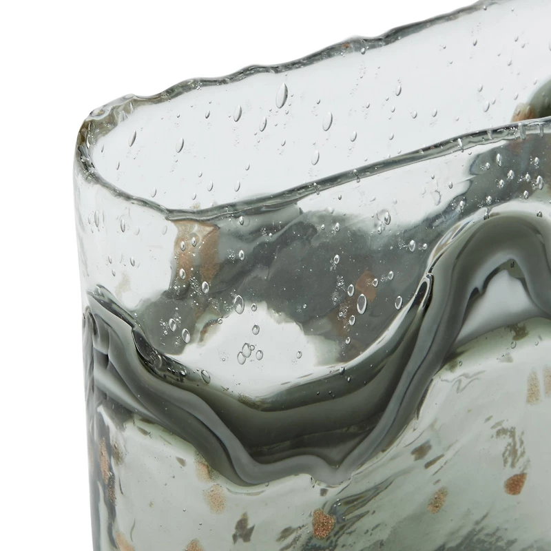 Gray Glass Contemporary Vase Set