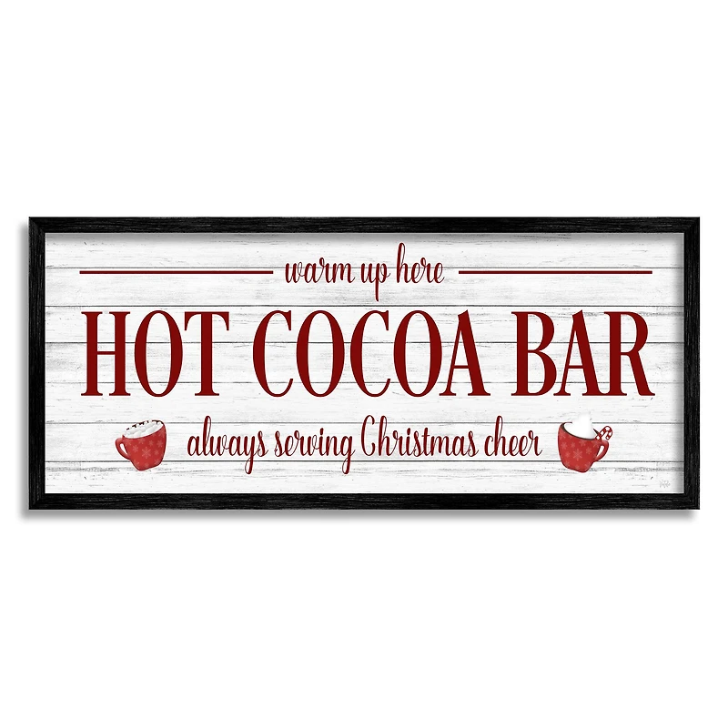 Stupell Industries Hot Cocoa Bar Winter Beverage Framed Giclee Art