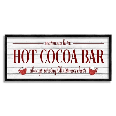 Stupell Industries Hot Cocoa Bar Winter Beverage Framed Giclee Art