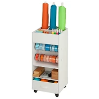 Honey Can Do White Craft Storage Cart With Wheels