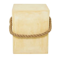 Yellow Contemporary Outdoor Accent Table, 15" x 15" x 18"