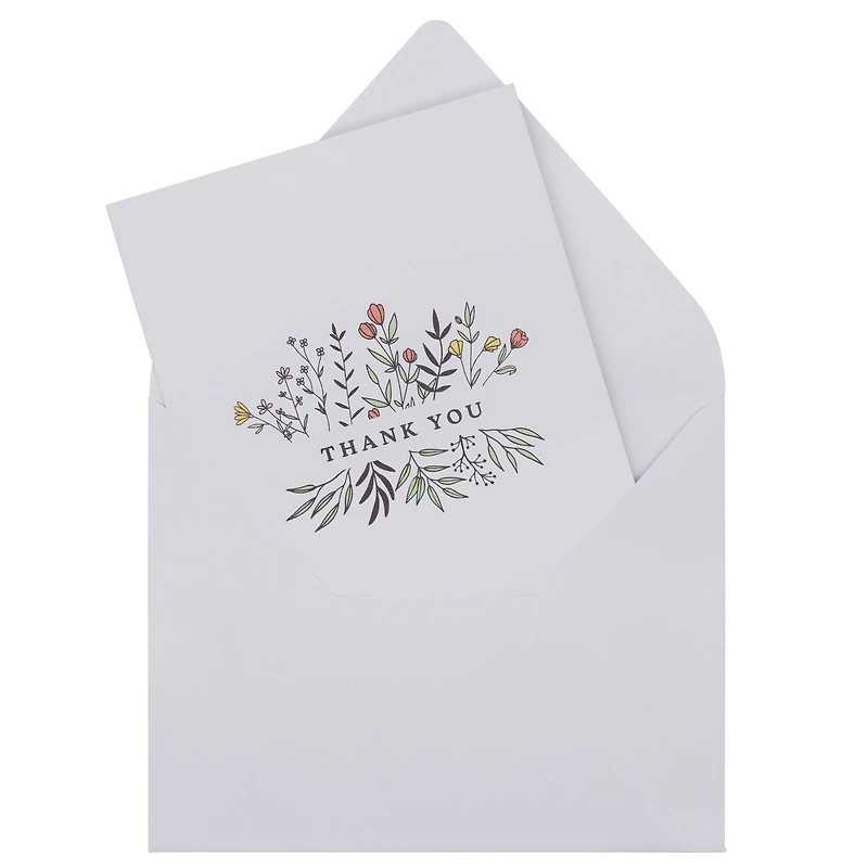 Flowers Thank You Blank Greeting Card Set by Celebrate It™