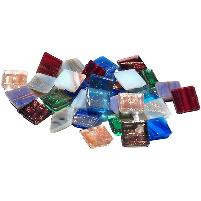 Mosaic Mercantile Assorted Metallics Mini Italian Glass Tiles, 1/2lb.
