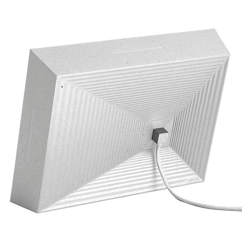 Aura Frames Mason White Quartz 10" x 8" Digital Photo Frame