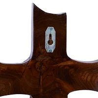 Brown Teak Wood Eclectic Style Wall Decor 20" x 10" x 1"