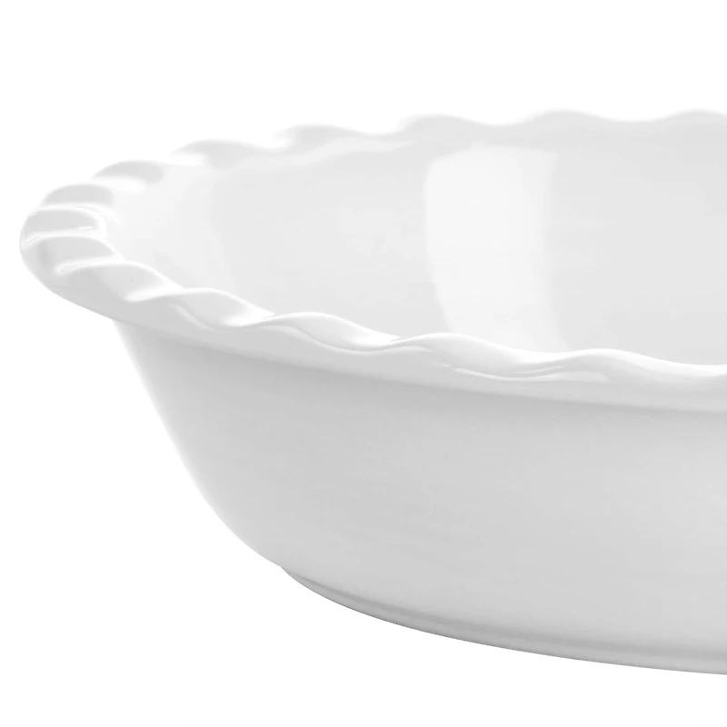 Martha Stewart 10" White Ceramic Pie Dish