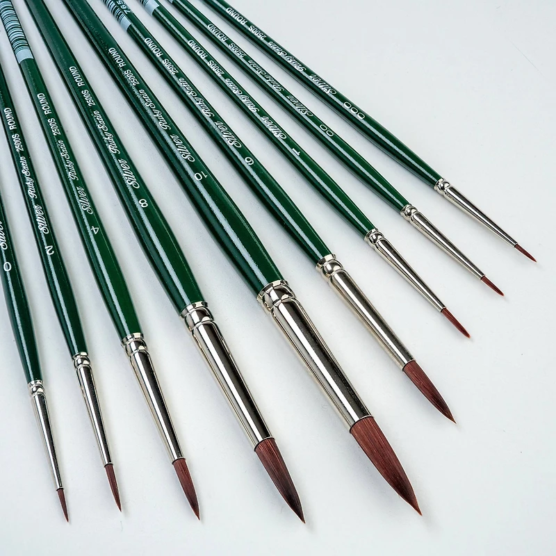 Silver Brush Limited Ruby Satin® 9 Round Brush Set