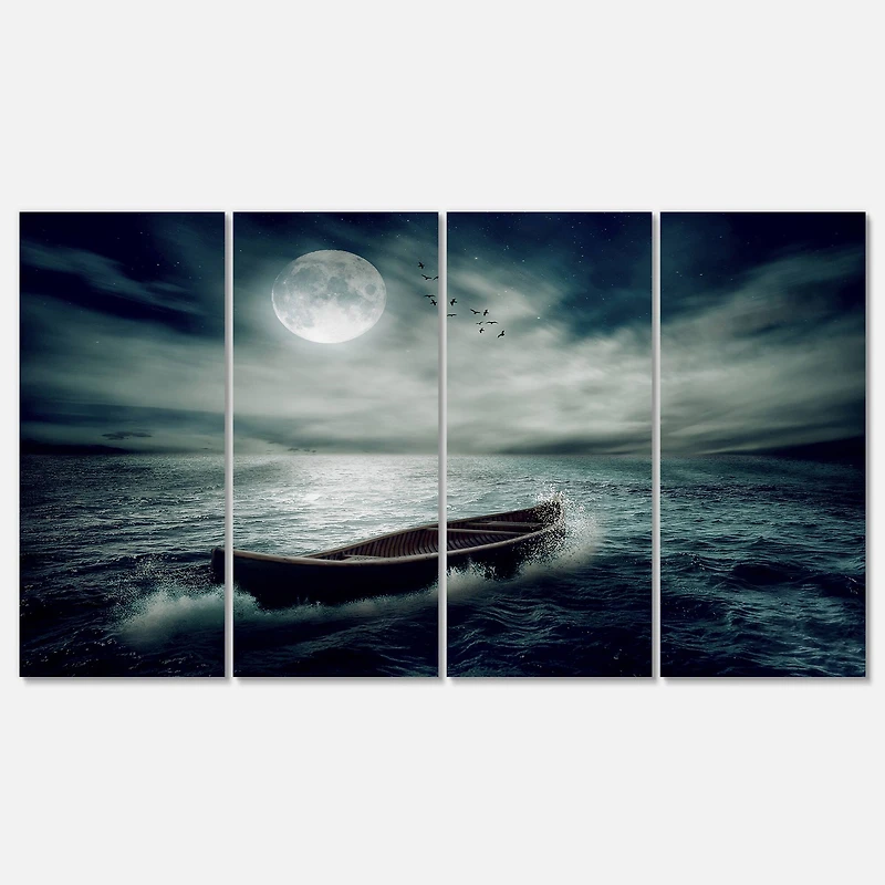 Designart - Boat Drifting Away After Storm