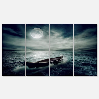 Designart - Boat Drifting Away After Storm