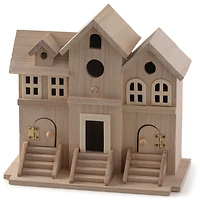 9.5" Brownstone Wood Birdhouse by Make Market®