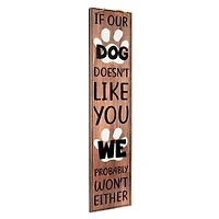 American Art Décor™ 47.25" Dog Hair Dog Doesn't Like You Double-Sided Hanging & Leaning Wall Sign