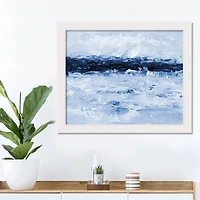 Abstract Waves White Framed Print