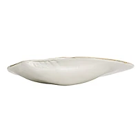 Hello Honey® 13" White Stoneware Shell Plates with Reactive Glaze, 6ct.