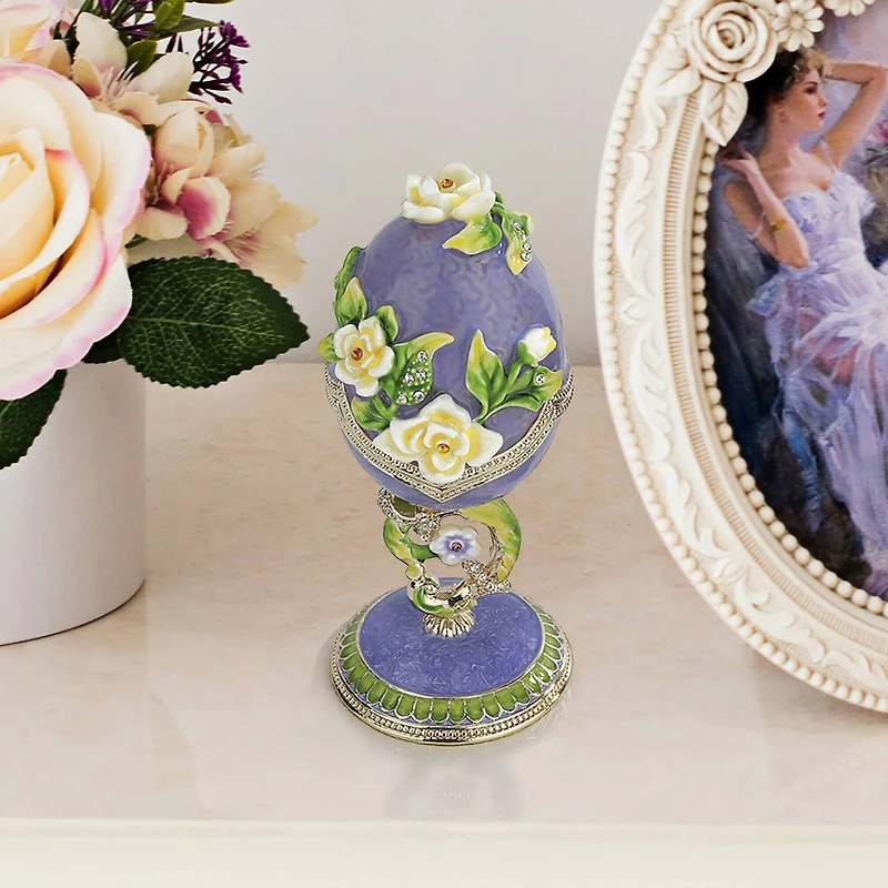 Design Toscano 5" Lavender Romanov-Style Enameled Egg