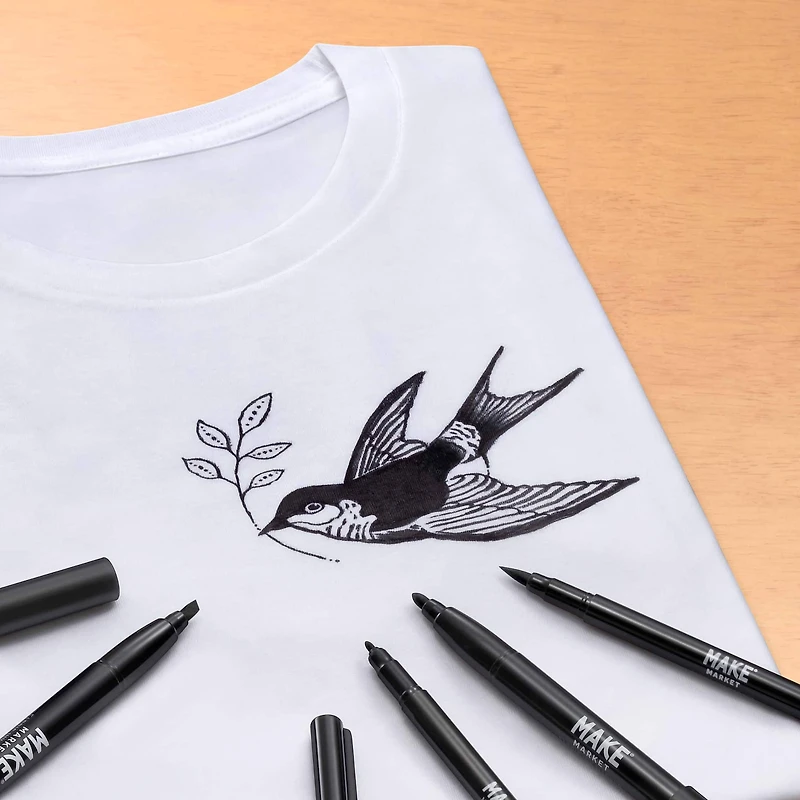 Black Permanent Fabric Ink Marker Set by Make Market®