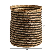 13.5" Handmade Natural Jute Basket Planter