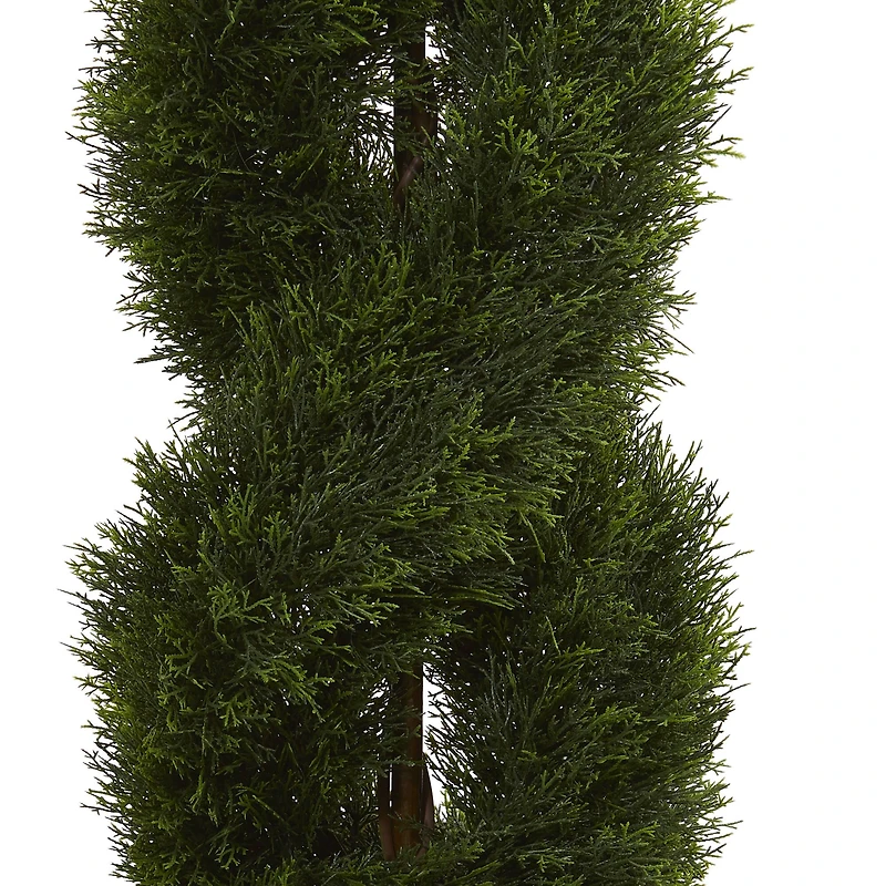 5ft. Double Pond Cypress Spiral Topiary Tree in Urn