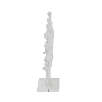 16" White Coastal Coral Sculpture
