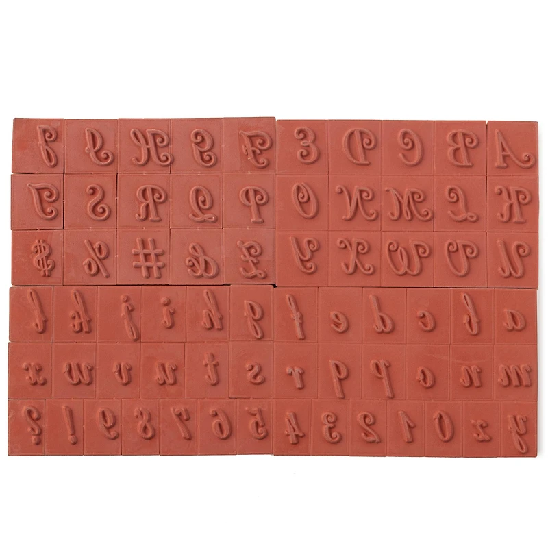 Script Alphabet & Numbers Wood Stamp Set by Recollections™