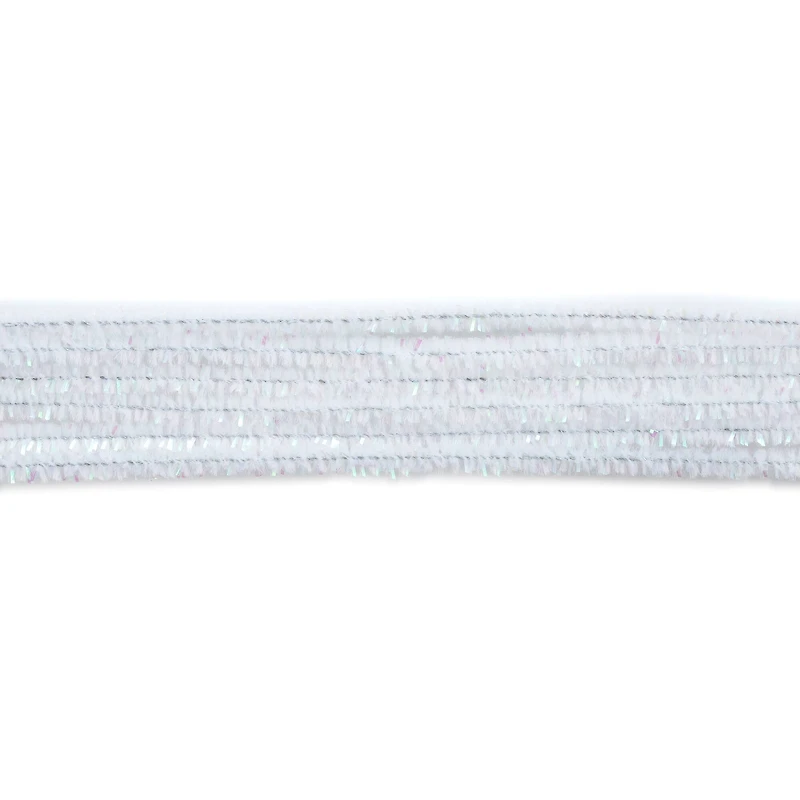 12 Packs: 25 ct. (300 total) Iridescent White Chenille Pipe Cleaners by Creatology™