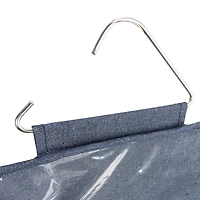 Household Essentials 59.75" Denim Cotton Blend & Plastic Over-the-Door 20 Pocket Shoe Organizer