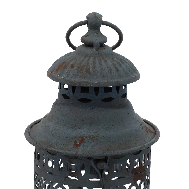 Black Metal Rustic Lantern Set