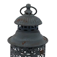 Black Metal Rustic Lantern Set
