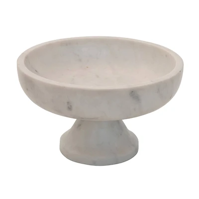 Hello Honey® White Marble Footed Bowl