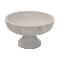 Hello Honey® White Marble Footed Bowl