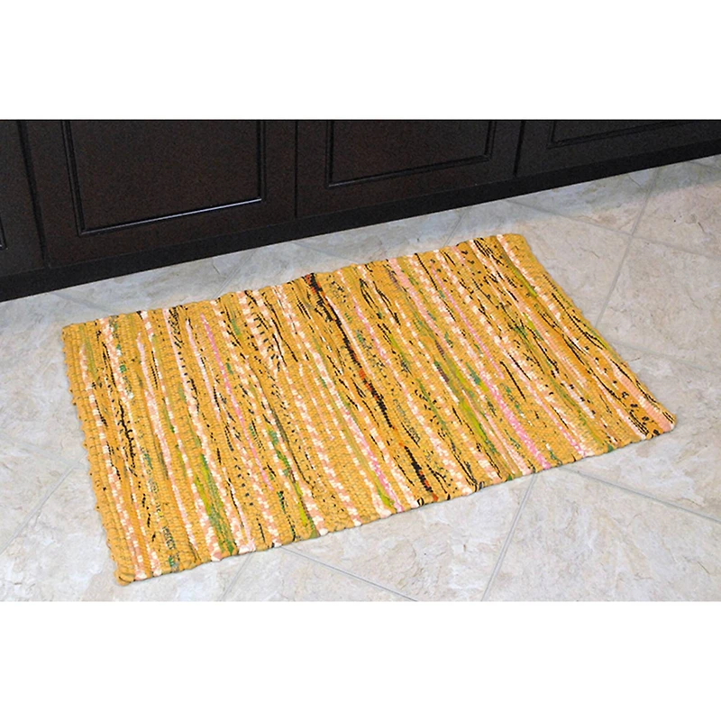 DII® Multi Mustard Rag Rug, 4ft. x 6ft.
