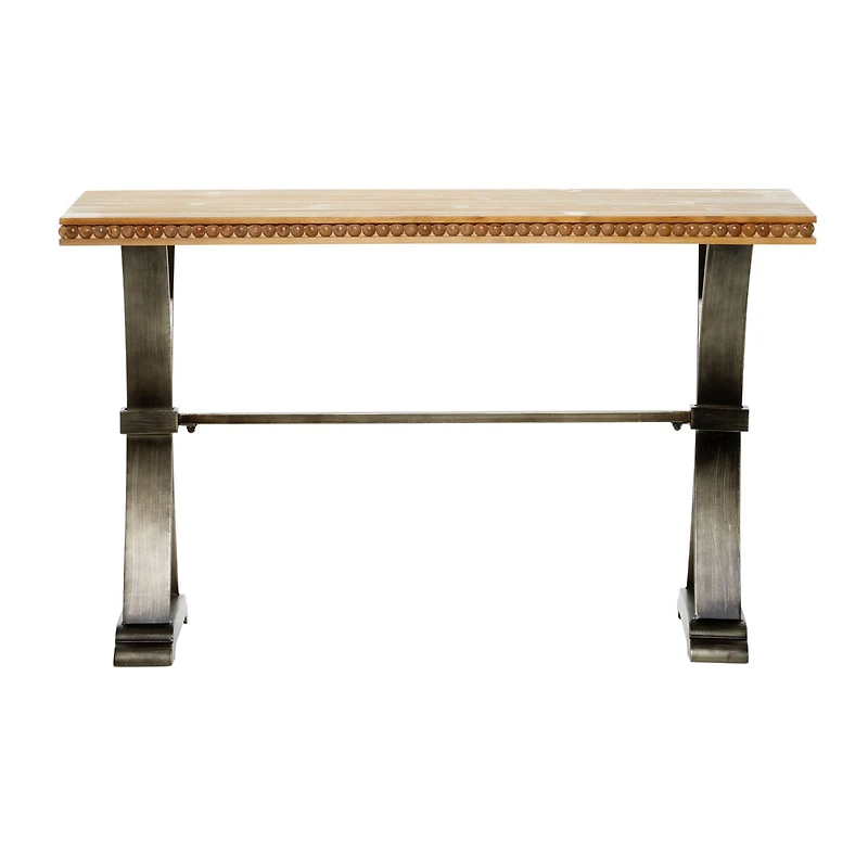 Brown Industrial Wood Console Table, 31" x 51"